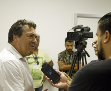 Umuarama recebe mais de 15 milhoes de reais em obras, alem de 900 mil para implementacao de um parque urbano, assinam os recursos os secretarios Joao Carlos Ortega e Marcio Nunes que representaram o governador Carlos Massa Ratinho Junior.
Foto Gilson Abreu/Aen