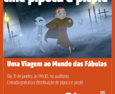 O projeto Cine Pipoca & Picolé da Biblioteca Pública do Paraná (BPP) exibe nesta sexta-feira (31) o filme Uma Viagem ao Mundo das Fábulas, indicado ao Oscar de Animação em 2010.  -  Curitiba, 29/01/2010  -  Foto: Divulgação BPP