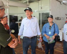 O secretário estadual da Agricultura e do Abastecimento, Norberto Ortigara, participou nesta quarta-feira (29), em Cambé, do 19º BelaSafra 2020, evento da Belagrícola que está apresentando as últimas tecnologias para maximizar a produtividade no campo. O diretor-presidente da Agência de Defesa Agropecuária do Paraná (Adapar), Otamir Cesar Martins, e o deputado estadual Tiago Amaral, também estiveram no evento. Foto: SEAB