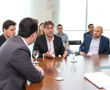 Projeto prevê a duplicação de aproximadamente seis quilômetros da rodovia, entre o posto da Polícia Rodoviária Federal (PRF) e o trevo do distrito de São João do Oeste. Projeto executivo será doado pela Associação Comercial e Industrial de Cascavel (ACIC)   Curitiba, 30/01/2020 - Foto: Geraldo Bubniak/AEN