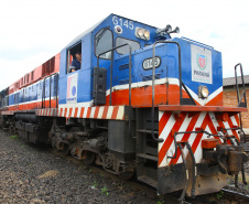 De acordo com a Secretaria da Infraestrutura e Logística, parceria com a Rumo vai fazer com que o volume de produtos transportados na malha ferroviária que liga Cascavel a Guarapuava passe de 1,1 milhão de toneladas por ano para cerca de 2 milhões/ano. Foto: Jaelson Lucas