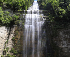 A primeira disputa dos Jogos de Aventura e Natureza em 2020 acontece na região das grandes cachoeiras de Prudentópolis, no centro-sul do Paraná, em Guarapuava e Turvo, na região central. Foto: José Fernando Ogura/AEN