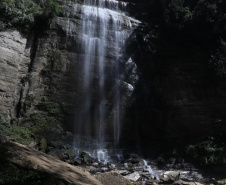 A primeira disputa dos Jogos de Aventura e Natureza em 2020 acontece na região das grandes cachoeiras de Prudentópolis, no centro-sul do Paraná, em Guarapuava e Turvo, na região central. Foto: José Fernando Ogura/AEN