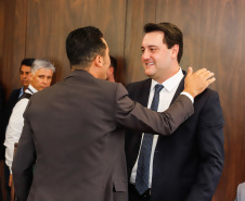 Ratinho Junior destacou que Assembleia foi importante para que o Governo do Estado pudesse modernizar a máquina pública ao longo dos primeiros 12 meses de mandato, garantindo reformas que o Estado precisava fazer.

Foto: Rodrigo Felix Leal
