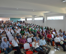 Secretário da Agricultura apresentou os passos dados pelo Estado nos últimos anos para a conquista de novos mercados mundiais. Ele também fez histórico dos avanços do Paraná nesta área, nos últimos anos. Foto: Evandro Fadel/SEAB