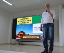Secretário da Agricultura apresentou os passos dados pelo Estado nos últimos anos para a conquista de novos mercados mundiais. Ele também fez histórico dos avanços do Paraná nesta área, nos últimos anos. Foto: Evandro Fadel/SEAB