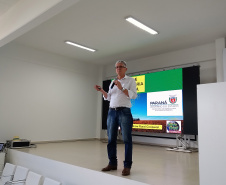 Secretário da Agricultura apresentou os passos dados pelo Estado nos últimos anos para a conquista de novos mercados mundiais. Ele também fez histórico dos avanços do Paraná nesta área, nos últimos anos. Foto: Evandro Fadel/SEAB