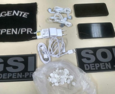 A regional de Maringá do Departamento Penitenciário do Paraná (Depen) divulgou, na tarde desta segunda-feira (03/02), o balanço das operações, prisões e apreensões realizadas nas 42 unidades penais subordinadas à coordenação da região noroeste em todo o ano de 2019. Foto: DEPEN
