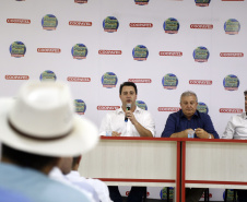 O governador Carlos Massa Ratinho Junior participa nesta quarta-feira (05) do Show Rural Coopavel, em Cascavel, no Oeste do Paraná. Às 15 horas, Ratinho Junior recebeu a imprensa para entrevista coletiva. O encontro será na estruturação de administração do evento. Em seguida, o governador visitará os estandes da feira.
Foto Gilson Abreu/Aen
