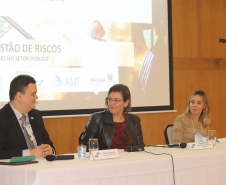 A Escola Fazendária (Efaz) da Secretaria da Fazenda do Paraná realiza o Seminário Gestão de Riscos: Desafios e Oportunidades no Setor Público, em parceria com a Procuradoria-Geral do Paraná. N/F: representando o secretário da Fazenda do Paraná, 
Curitiba, 05-02-20.
Foto: Arnaldo Alves / AEN.

