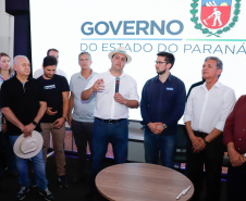 Protocolo de intenções foi assinado governador Carlos Massa Ratinho Junior. Medida vai beneficiar mais de 50 cidades da região oeste com expertise da Celepar.
Foto: Rodrigo Felix Leal
