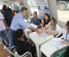 A ação encaminhou mais de 700 pessoas para vagas de empregos, e registrou cerca de 200 agendamentos para emissão da carteira de identidade nesta sexta-feira (07). 
Foto: SEJUF