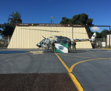 Em apoio a uma operação de inteligência no Nordeste Brasileiro, o Batalhão de Polícia Militar de Operações Aéreas (BPMOA) enviou um helicóptero e uma equipe neste domingo (09/02) para atuar em conjunto com as forças de segurança pública estadual e federal que já operam na região. Curitiba, 09/02/2020  -  Foto: Divulgação SESP