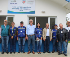 O Governo do Estado inaugurou nesta terça-feira (11) em Campina Grande do Sul, na Região Metropolitana de Curitiba, o novo Posto de Fiscalização de Trânsito Agropecuário, da Agência de Defesa Agropecuária do Paraná (Adapar). Também foi assinado um termo que determina a cessão do posto do Fundepec para a Adapar.  - Campina Grande do Sul, 11/02/2020  -  Foto: Gisele Barão/SEAB