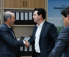 TRANSPORTE TERRESTRE  -  Governador Carlos Massa Ratinho Junior durante reunião com o Secretário Nacional de Transporte Terrestre, Marcelo da Costa, nesta terça-feira (11).  -  Brasília, 11/02/2020  -  Foto: Rodrigo Félix Leal/AEN
