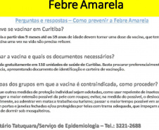 A Ceasa Curitiba vai participar neste sábado (15) da etapa para a ?Campanha Nacional de Vacinação contra o Sarampo e intensificação da Vacina de Febre Amarela?. A ação, que acontecerá das 9 às 12 horas, no Espaço Cidadania e Saúde, próximo ao Mercado de Flores da Ceasa, é destinado a adultos com idade de 18 a 59 anos.  -  Curitiba, 12/02/20120  -  Foto: Divulgação CEASA