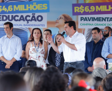 Governador Carlos Massa Ratinho Junior entrega a nova sede do Colégio Estadual Bandeirantes, em Campina Grande do Sul e libera recursos para pavimentação de ruas da cidade - Campina Grande do Sul, 13/02/2020 - Foto:  Rodrigo Félix Leal/AEN