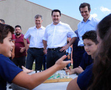 Governador Carlos Massa Ratinho Junior entrega a nova sede do Colégio Estadual Bandeirantes, em Campina Grande do Sul e libera recursos para pavimentação de ruas da cidade - Campina Grande do Sul, 13/02/2020 - Foto:  Rodrigo Félix Leal/AEN