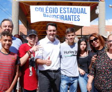 Governador Carlos Massa Ratinho Junior entrega a nova sede do Colégio Estadual Bandeirantes, em Campina Grande do Sul e libera recursos para pavimentação de ruas da cidade - Campina Grande do Sul, 13/02/2020 - Foto:  Rodrigo Félix Leal/AEN