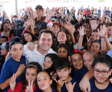 Governador Carlos Massa Ratinho Junior entrega a nova sede do Colégio Estadual Bandeirantes, em Campina Grande do Sul e libera recursos para pavimentação de ruas da cidade - Campina Grande do Sul, 13/02/2020 - Foto:  Rodrigo Félix Leal/AEN