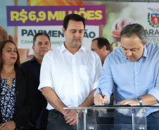 Governador Carlos Massa Ratinho Junior entrega a nova sede do Colégio Estadual Bandeirantes, em Campina Grande do Sul e libera recursos para pavimentação de ruas  da cidade  -  Campina Grande do Sul, 13/02/2020  -  Foto: José Fernando Ogura/AEN 