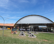 Cerca de 1.100 estudantes do Ensino Fundamental e Ensino Médio, de Sarandi, Noroeste do Paraná, são beneficiados com a nova estrutura da Escola Estadual Vereador Luiz Zanchim, inaugurada nesta sexta-feira (14), pelo governador Carlos Massa Ratinho Junior.  -  Sarandi, 14/02/2020  -  Foto: Rodrigo Félix Leal/AEN