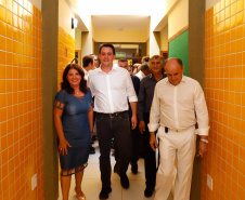Cerca de 1.100 estudantes do Ensino Fundamental e Ensino Médio, de Sarandi, Noroeste do Paraná, são beneficiados com a nova estrutura da Escola Estadual Vereador Luiz Zanchim, inaugurada nesta sexta-feira (14), pelo governador Carlos Massa Ratinho Junior.  -  Sarandi, 14/02/2020  -  Foto: Rodrigo Félix Leal/AEN