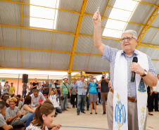 Cerca de 1.100 estudantes do Ensino Fundamental e Ensino Médio, de Sarandi, Noroeste do Paraná, são beneficiados com a nova estrutura da Escola Estadual Vereador Luiz Zanchim, inaugurada nesta sexta-feira (14), pelo governador Carlos Massa Ratinho Junior.  -  Sarandi, 14/02/2020  -  Foto: Rodrigo Félix Leal/AEN