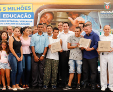 Cerca de 1.100 estudantes do Ensino Fundamental e Ensino Médio, de Sarandi, Noroeste do Paraná, são beneficiados com a nova estrutura da Escola Estadual Vereador Luiz Zanchim, inaugurada nesta sexta-feira (14), pelo governador Carlos Massa Ratinho Junior.  -  Sarandi, 14/02/2020  -  Foto: Rodrigo Félix Leal/AEN