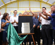 Cerca de 1.100 estudantes do Ensino Fundamental e Ensino Médio, de Sarandi, Noroeste do Paraná, são beneficiados com a nova estrutura da Escola Estadual Vereador Luiz Zanchim, inaugurada nesta sexta-feira (14), pelo governador Carlos Massa Ratinho Junior.  -  Sarandi, 14/02/2020  -  Foto: Jaelson Lucas/AEN