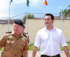 Governador Carlos Massa Ratinho Junior visita o Colégio MIlitar de Maringá  -  Maringá, 14/02/2020  -  Foto: Rodrigo Félix Leal/AEN