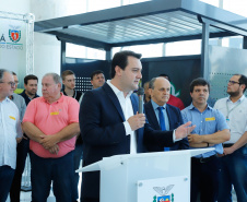 O governador Carlos Massa Ratinho Junior anuncia a implantação de mais de 600 novos abrigos para pontos de ônibus em cidades da Região Metropolitana de Curitiba.  -  Curitiba, 18/02/2020  -  Foto: Rodrigo Félix Leal/AEN