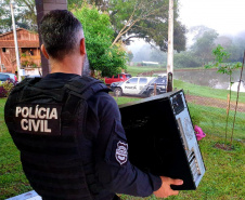 A Polícia Civil prendeu sete homens em flagrante durante a Operação Luz na Infância 6, nesta terça-feira (18) no Paraná.  -  Curitiba,  18/02/2020  -  Foto: Divulgação Polícia Civil do Paraná/SESP