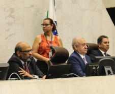 Em audiência pública, o secretário estadual da Fazenda, Renê de Oliveira Garcia Junior, apresenta nesta terça-feira (18),  no Plenário da Assembleia Legislativa, os dados relativos ao cumprimento das metas fiscais do 3º (terceiro) quadrimestre de 2019.  18/02/2020  -  Foto: Geraldo Bubniak/AEN