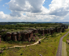 Parque Vila Velha, Furnas e lagoa dourada
Foto Gilson Abreu/Aen