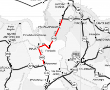 O Departamento de Estradas de Rodagem do Paraná (DER/PR) está atuando em quatro rodovias da região Noroeste, próximas ao Rio Paranapanema, divisa com São Paulo.  -  Foto: Divulgação DER