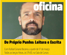  Biblioteca Pública do Paraná (BPP) está com inscrições abertas para o curso De Próprio Punho - Oficina de Leitura e Escrita, ministrado pelo professor Rafael Ginane Bezerra. As aulas acontecem todas as terças-feiras, das 17h30 às 19h30, a partir de 17 de março, e seguem até novembro. Para se inscrever gratuitamente os interessados devem enviar um pequeno texto para o e-mail rginane@gmail, explicando por que estão procurando a oficina. São 15 vagas disponíveis. Foto: BPP