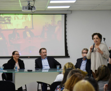 A aula inaugural dos programas de residência da Secretaria de Estado da Saúde e Escola Pública de Saúde do Paraná aconteceu nesta segunda-feira (02), no auditório da secretaria, em Curitiba. Os programas de residência multiprofissional nas áreas de Enfermagem, Farmácia, Psicologia, Serviço Social e Terapia Ocupacional e de Enfermagem Obstétrica iniciam as atividades deste ano com 24 estudantes. Foto:SESA