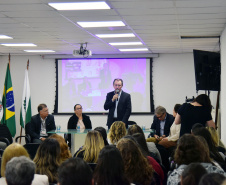 A aula inaugural dos programas de residência da Secretaria de Estado da Saúde e Escola Pública de Saúde do Paraná aconteceu nesta segunda-feira (02), no auditório da secretaria, em Curitiba. Os programas de residência multiprofissional nas áreas de Enfermagem, Farmácia, Psicologia, Serviço Social e Terapia Ocupacional e de Enfermagem Obstétrica iniciam as atividades deste ano com 24 estudantes. Foto:SESA