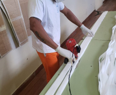 Presos já produziram 69 mil máscaras em menos de um mês. Foto: Depen
