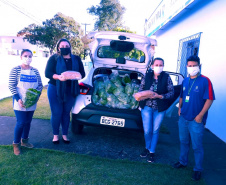 Parceria garante doação de pães e kits de hortaliças em Cascavel. Foto: Depen