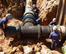 Sanepar conclui obra que vai melhorar distribuição de água
 . Foto:Sanepar