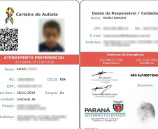 A partir desta quarta-feira (06) todos os paranaenses com Transtorno do Espectro Autista podem solicitar gratuitamente, pela internet, a Carteira de Identificação da Pessoa com Transtorno do Espectro Autista (Ciptea). Foto:SEJUF