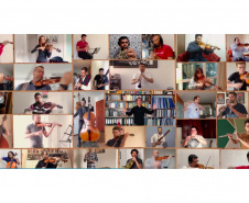 A Orquestra Sinfônica do Paraná e o Balé Teatro Guaíra organizaram espetáculos virtuais nesta fase de pandemia. A Sinfônica fez um concerto virtual apresentado pelo Facebook e Instagram, com músicos em casa dos músicos, tocando o “O Trenzinho do Caipira” de Heitor Villa-Lobos. 
