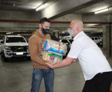 Servidores da Segurança arrecadam mais de 20 toneladas de alimentos. Foto:SESP