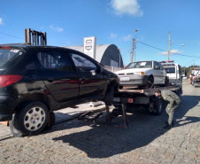 SESP retira todos os veículos do pátio da Delegacia de Piraquara. Foto:SESP