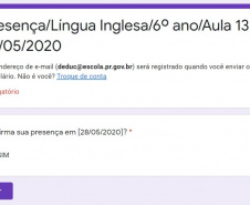 Aula Paraná facilita registro de presença do aluno. Foto:SEED