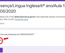 Aula Paraná facilita registro de presença do aluno. Foto:SEED