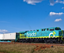 Ferroeste ultrapassa marca de mil contêineres transportados.Foto: Divulgação/Brado Logística