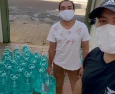 Entidades assistenciais de 212 municípios recebem álcool 70%. Foto:SEJUF